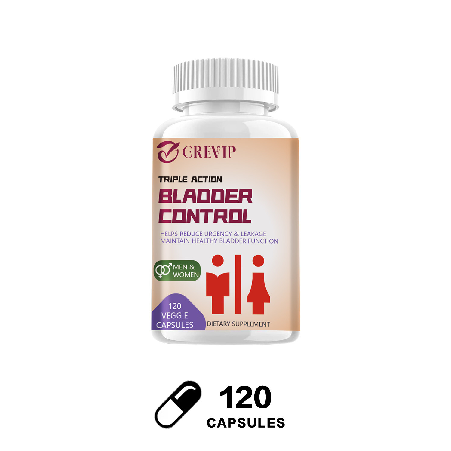 120pcs Bladder Control Capsules -Pumpkin Seed,Cranberry -Support Prostate Health