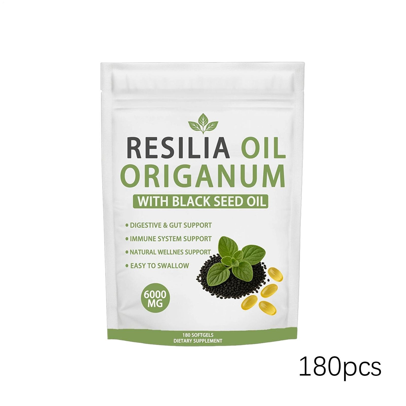 RESILIA Oil Of Oregano With Black Seed Oil 6,000MG
