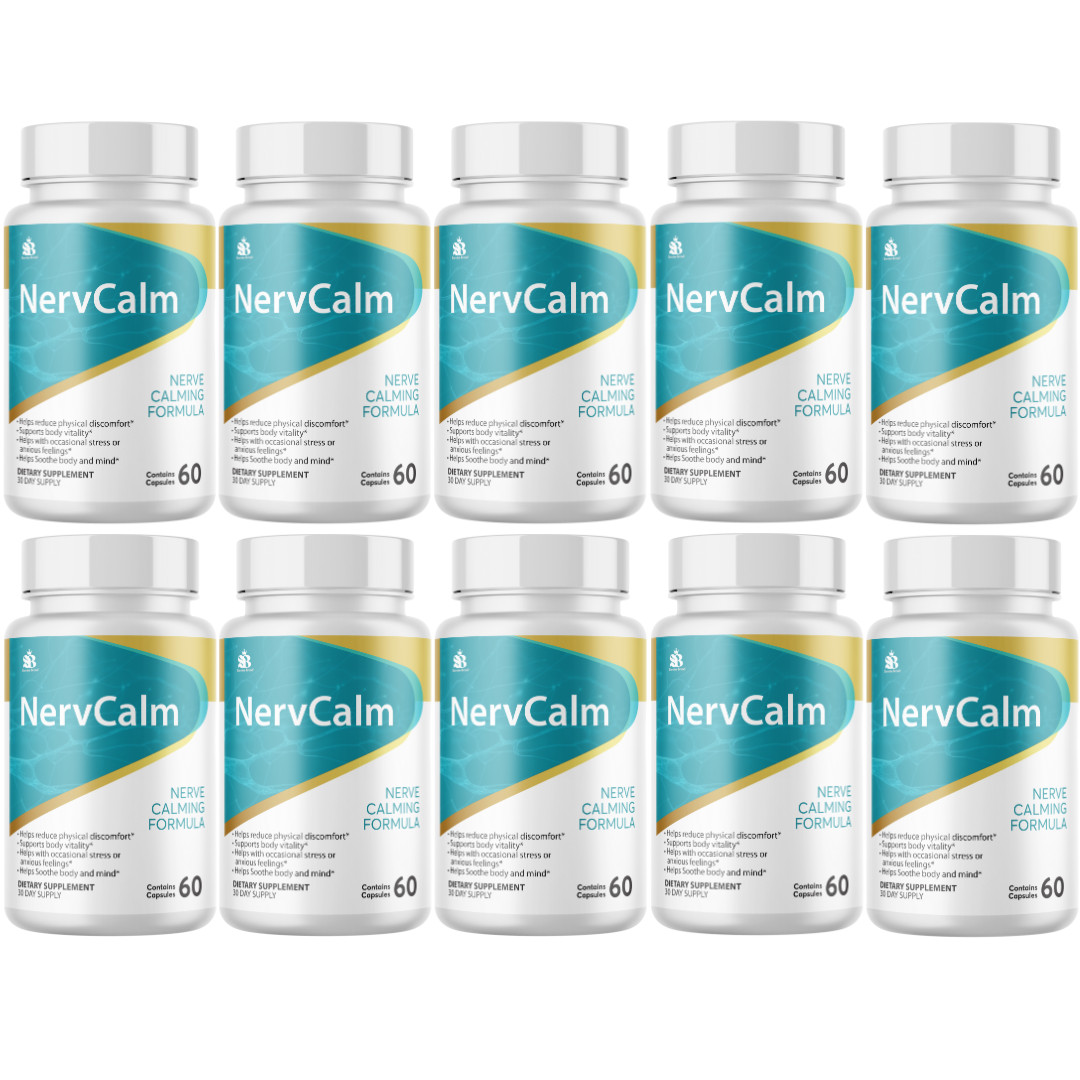 NerveCalm – Nerve Calming Formula Supplement, Body & Mind Soothing – 10 Bottles