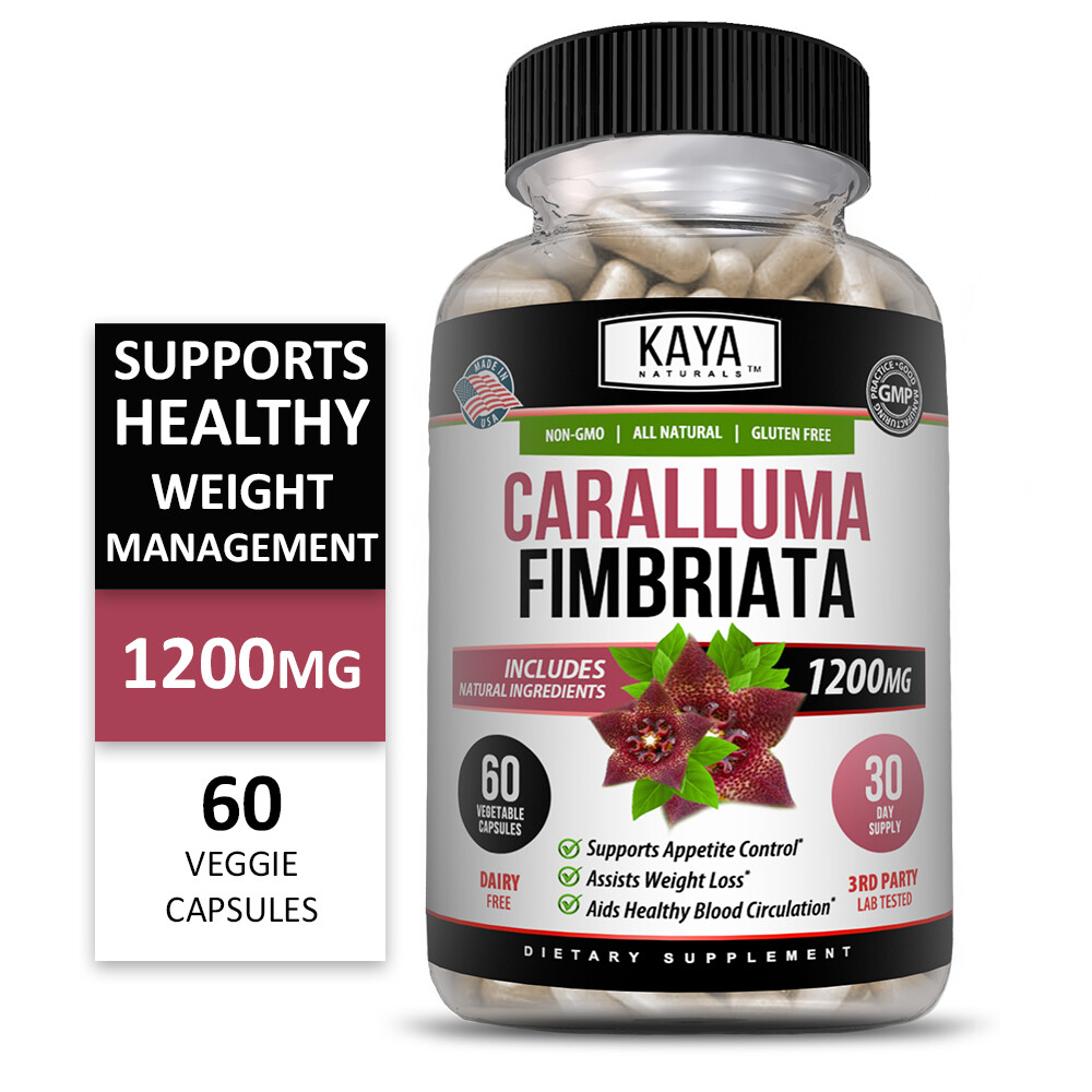 Caralluma Fimbriata 60ct.- 1200mg High Potency, Weight Loss, Appetite Control