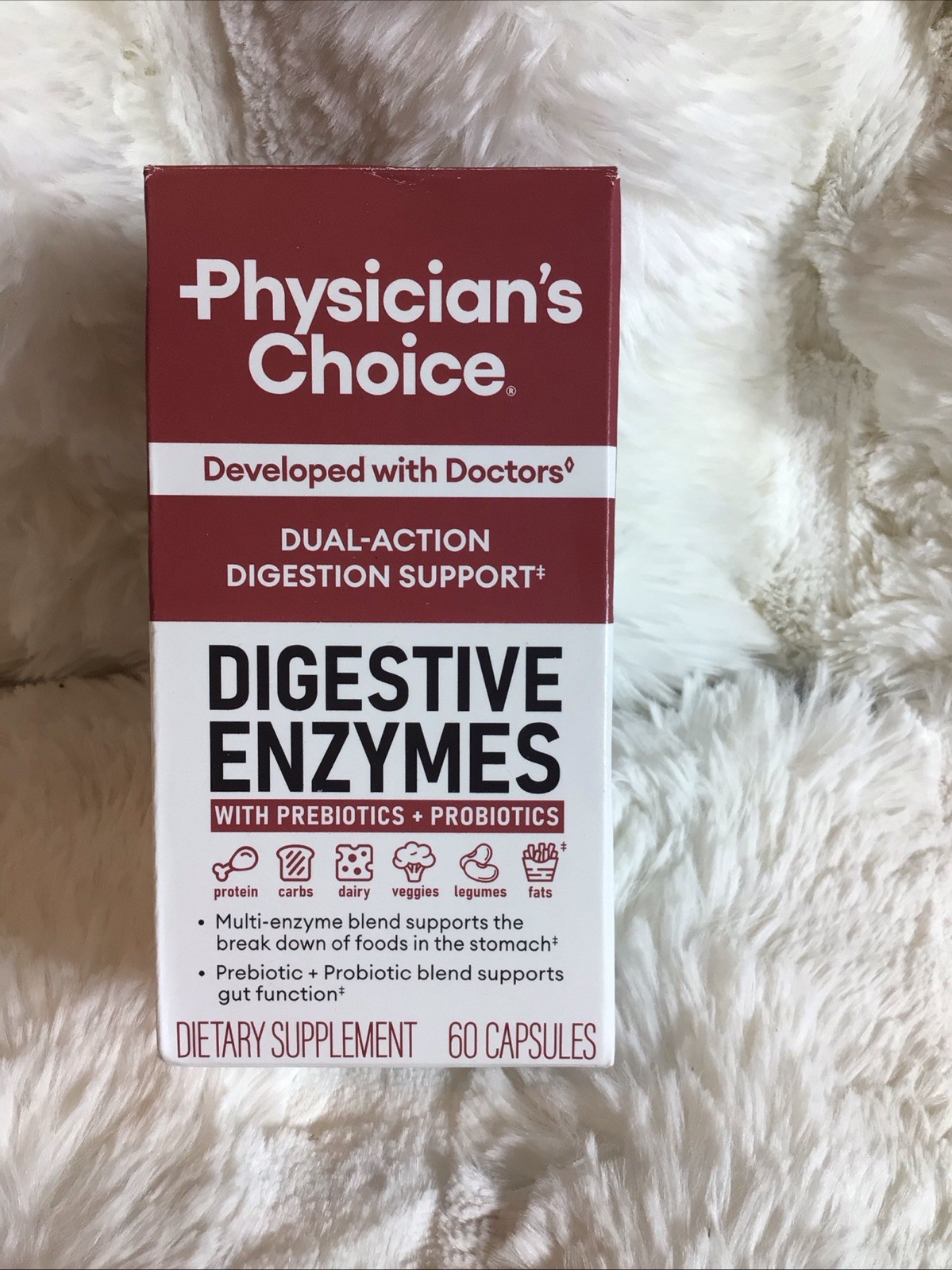 Physician’s Choice Digestive Enzyme Blend Pre + Probiotics 60 Capsules 08/2027