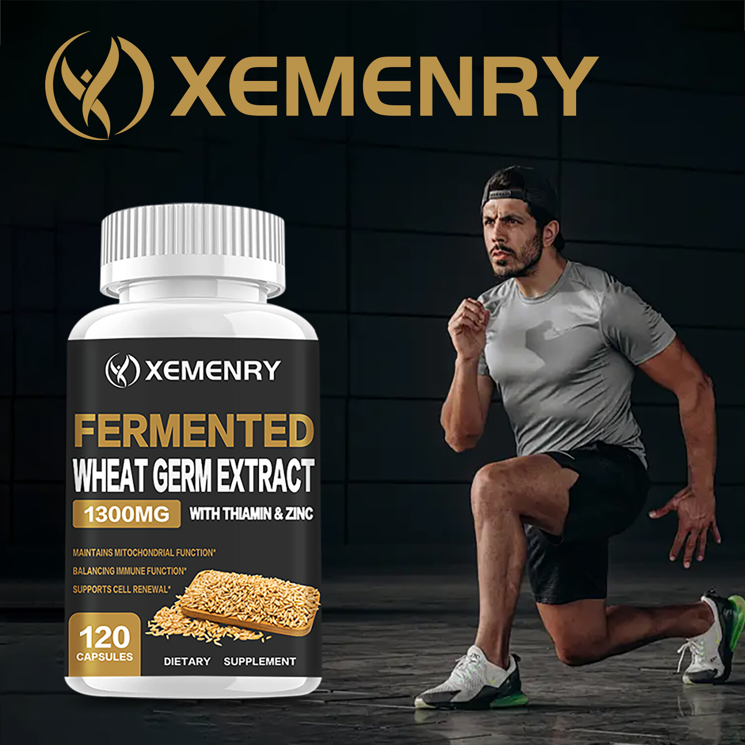 Fermented Wheat Germ Extract 1300mg – for Anti-Aging, Antioxidant, Cell Renewal