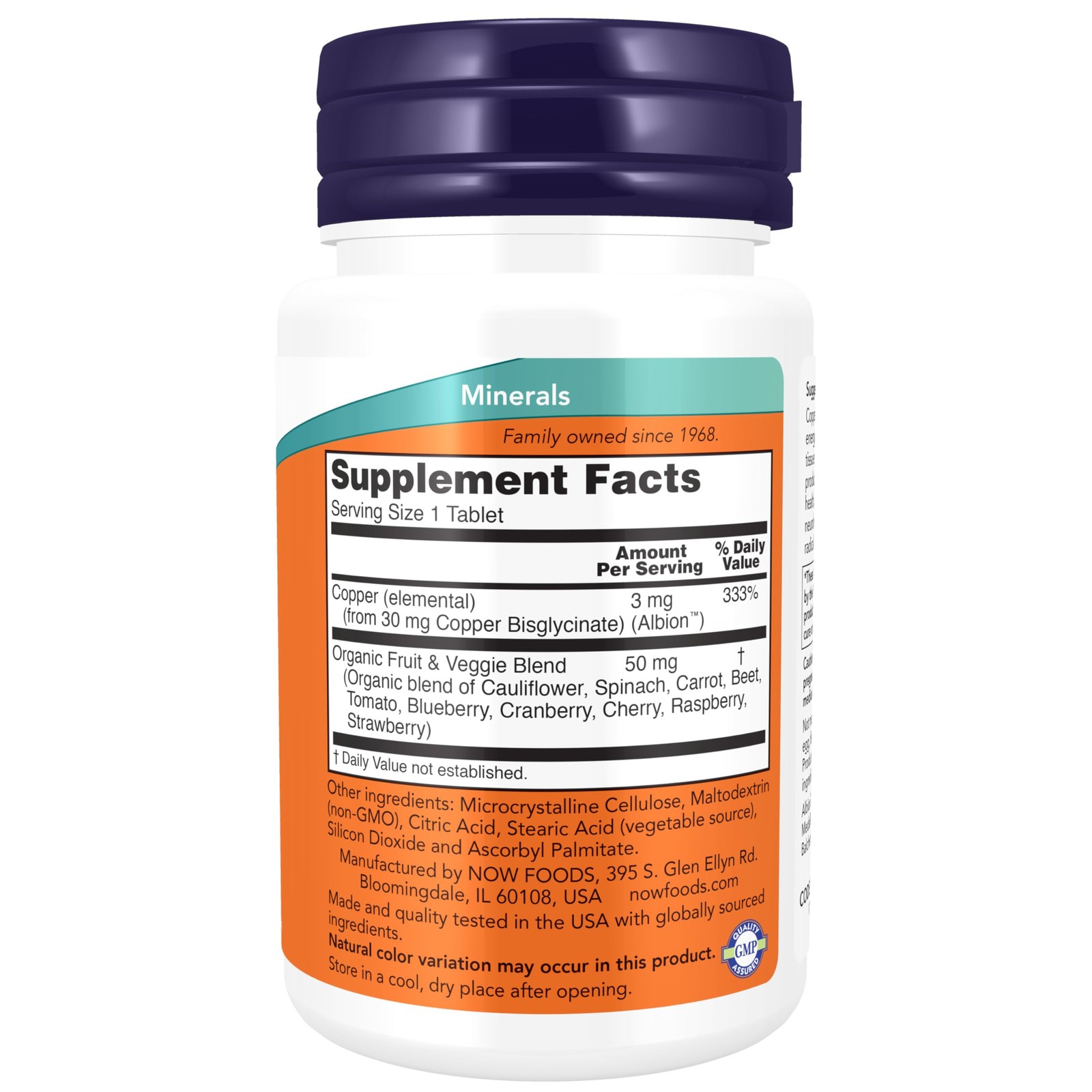Now Copper Glycinate 120 Count Essential Mineral Supplement For Health