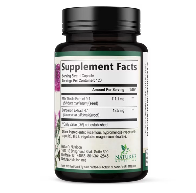 Liver Cleanse & Detox Support Supplement 1166mg with 22 herbs + Milk Thistle