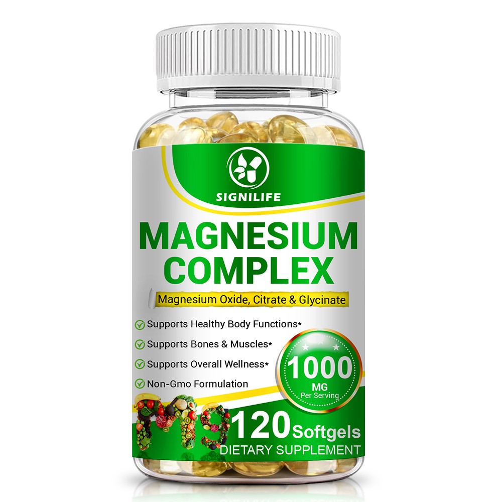 Magnesium Complex 1000mg, 120 Capsules – Gluten Free and Non-GMO