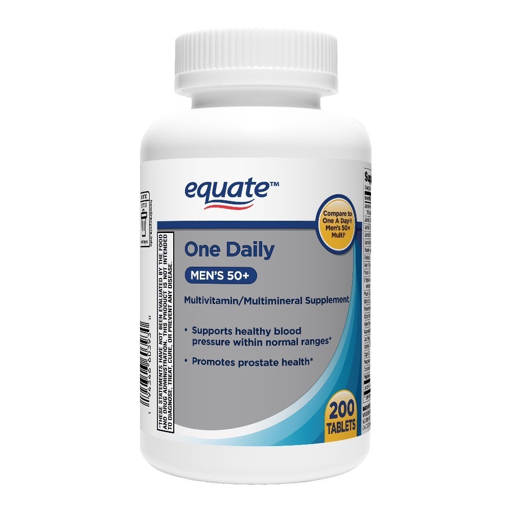 Men’s 50+ Multivitamin/Multimineral Supplement Tablets, 200 Count