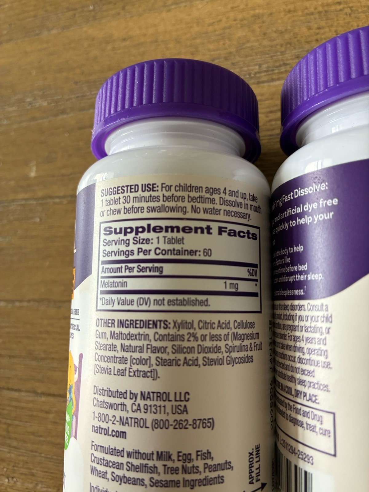 2 Natrol Fast Dissolve Melatonin 3 Mg Melatonin Supplements 60 Each Exp: 01-2028