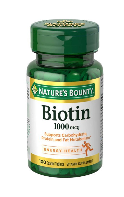 Nature’s Bounty Biotin 1000mcg Energy & Metabolism Support Tablets 100