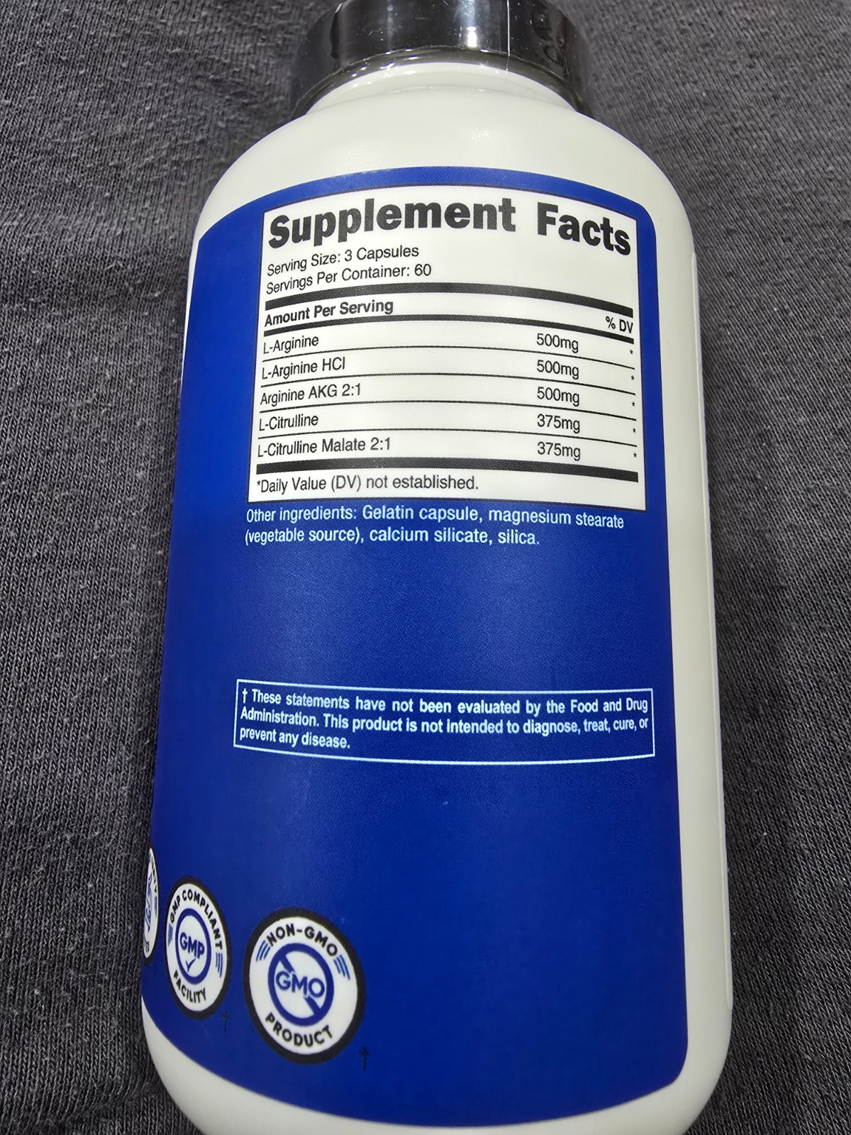 Nutricost Performance Nitric Oxide Booster 2250 mg EXP 12/2028 Unopened, Seale