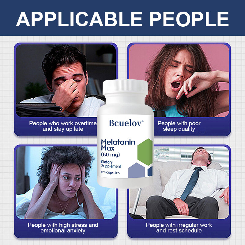 Qty30/60/120 Capsules For Sleep Support Supplement Relieve Stress Better Sleep