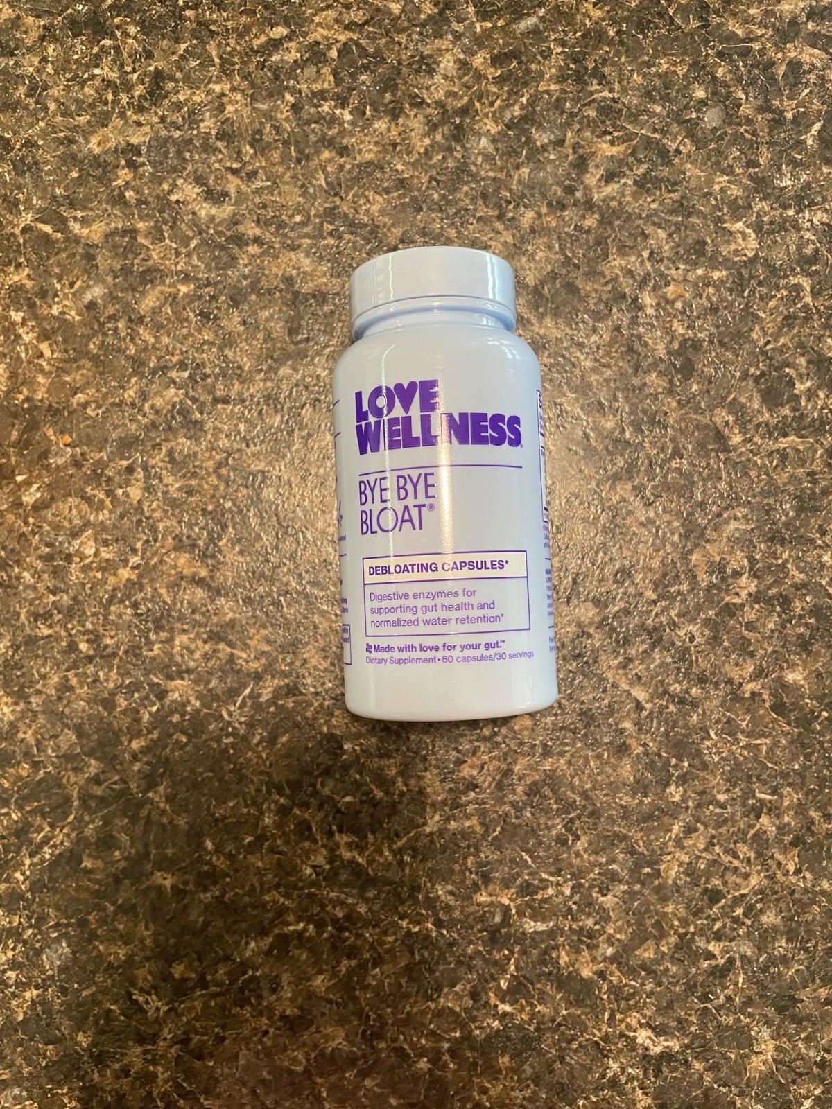 Love Wellness Bye Bye Bloat Digestive Enzymes Bloating Relief Exp 10/26