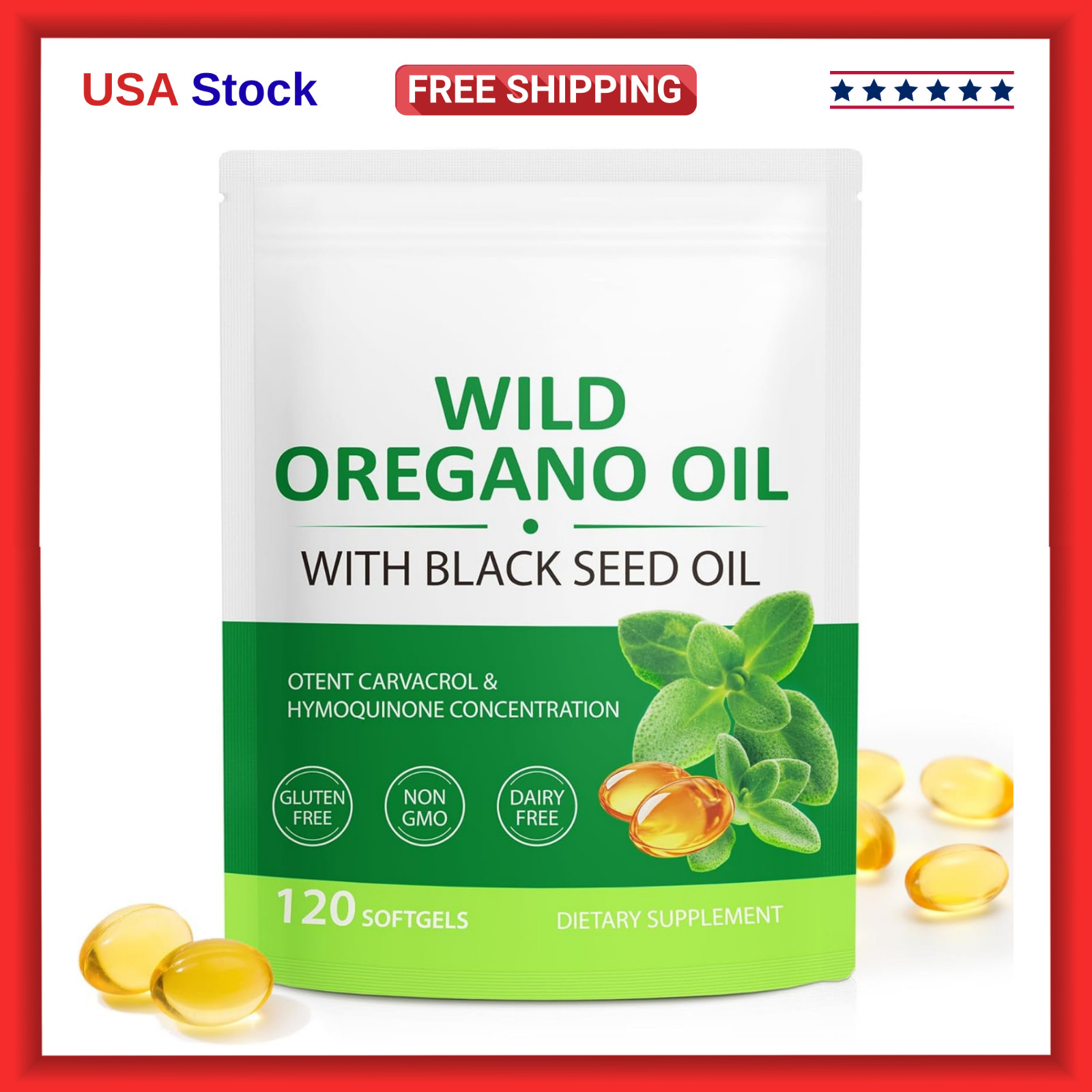 Resilia Oil Of Oregano With Black Seed Oil 6,000MG