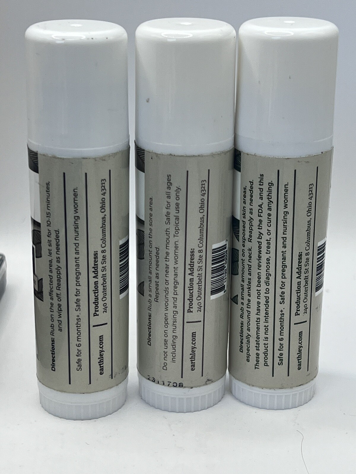 Lot Of 3 Earthley (vegan, Organic) See Description