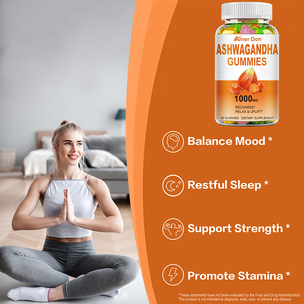 Ashwagandha Gummies, Vegan, KSM 66 Ashwagandha for Stress Support, 60 Count