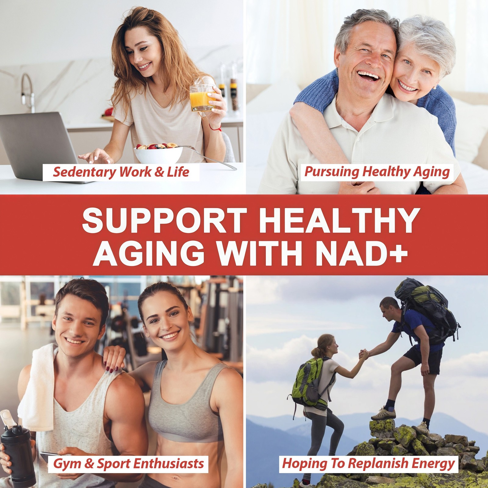1000mg NAD+ Supplement 30pcs,Premium Nicotinamide Riboside & Resveratrol NEW