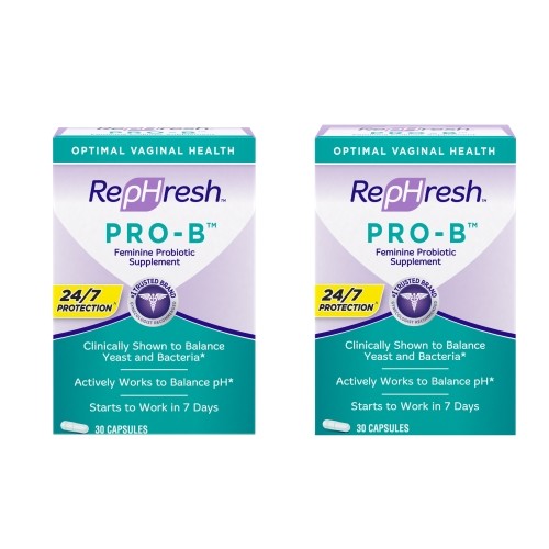 2 Pack – Rephresh Pro B Probiotic Feminine Supplement 30 Capsules – 1 Per Day