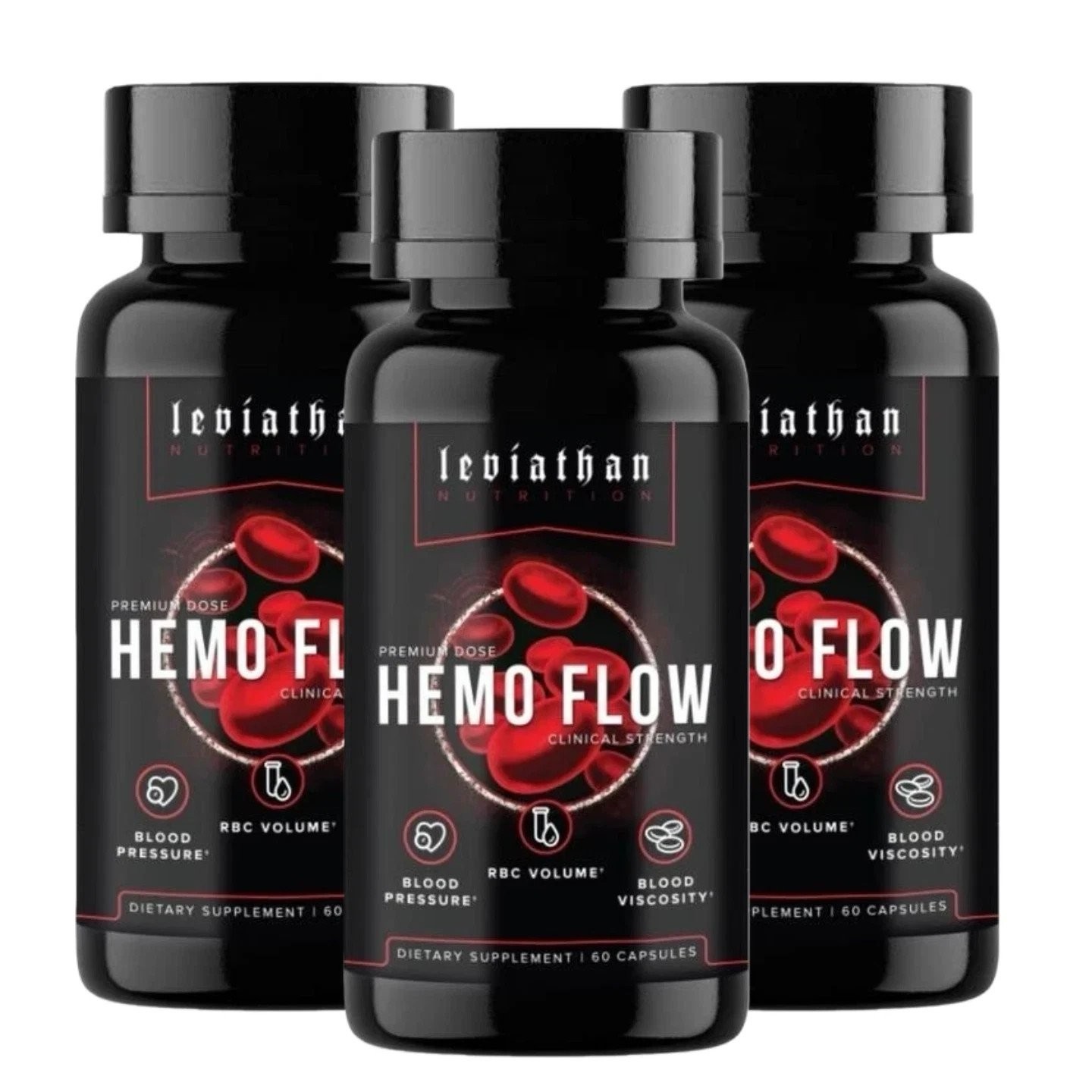 3X Leviathan Nutrition Hemo Flow Supplement with Nattokinase for Nitric Oxide