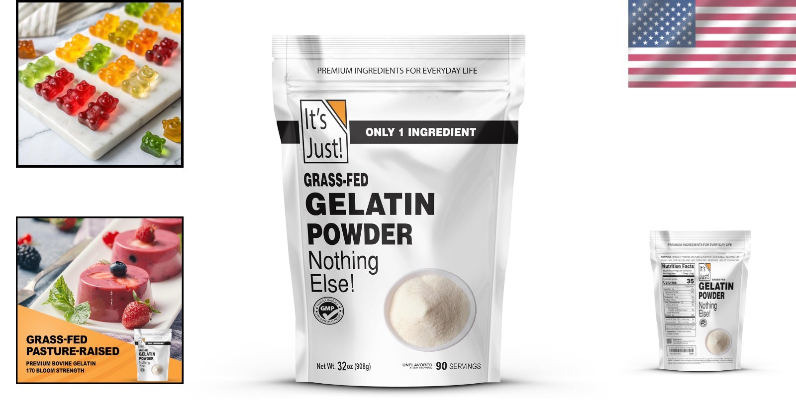 Heavy Metal Tested Gelatin Powder 2lb – Ideal for Healthy Recipes & Keto Diets