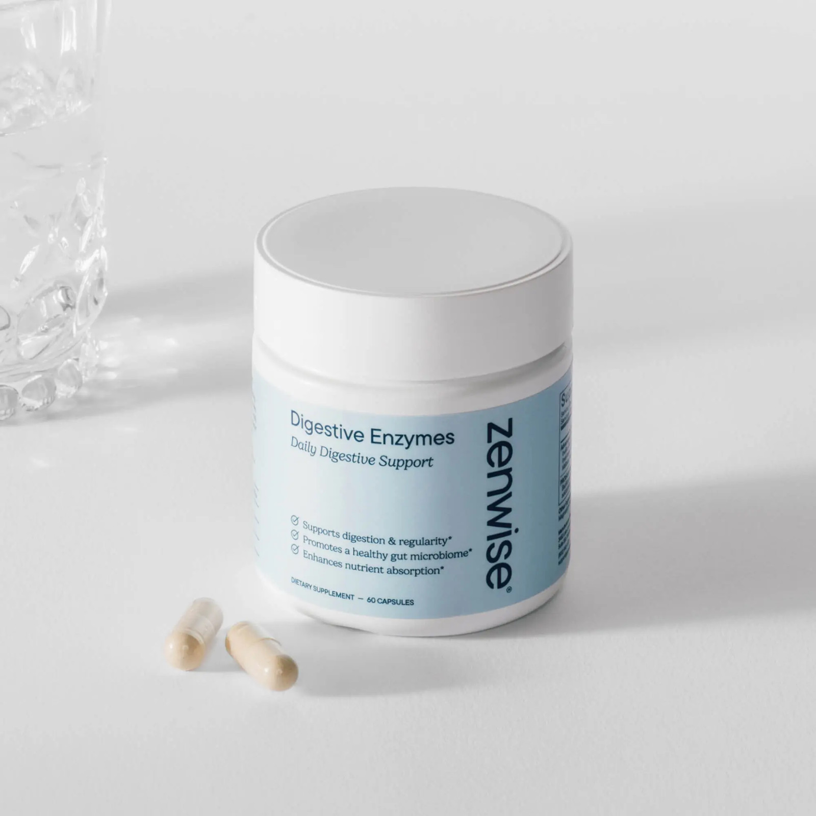 Zenwise Digestive Enzymes with Probiotics and Prebiotics for Gut Health and Bloa
