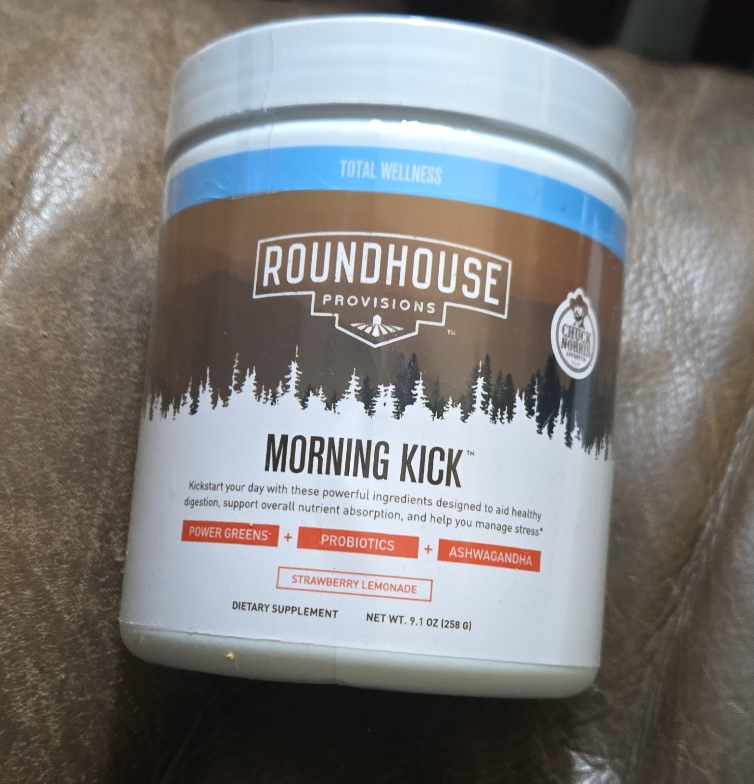 Roundhouse Provisions Morning Kick Powder Strawberry Lemonade 9.1 oz All-in-One