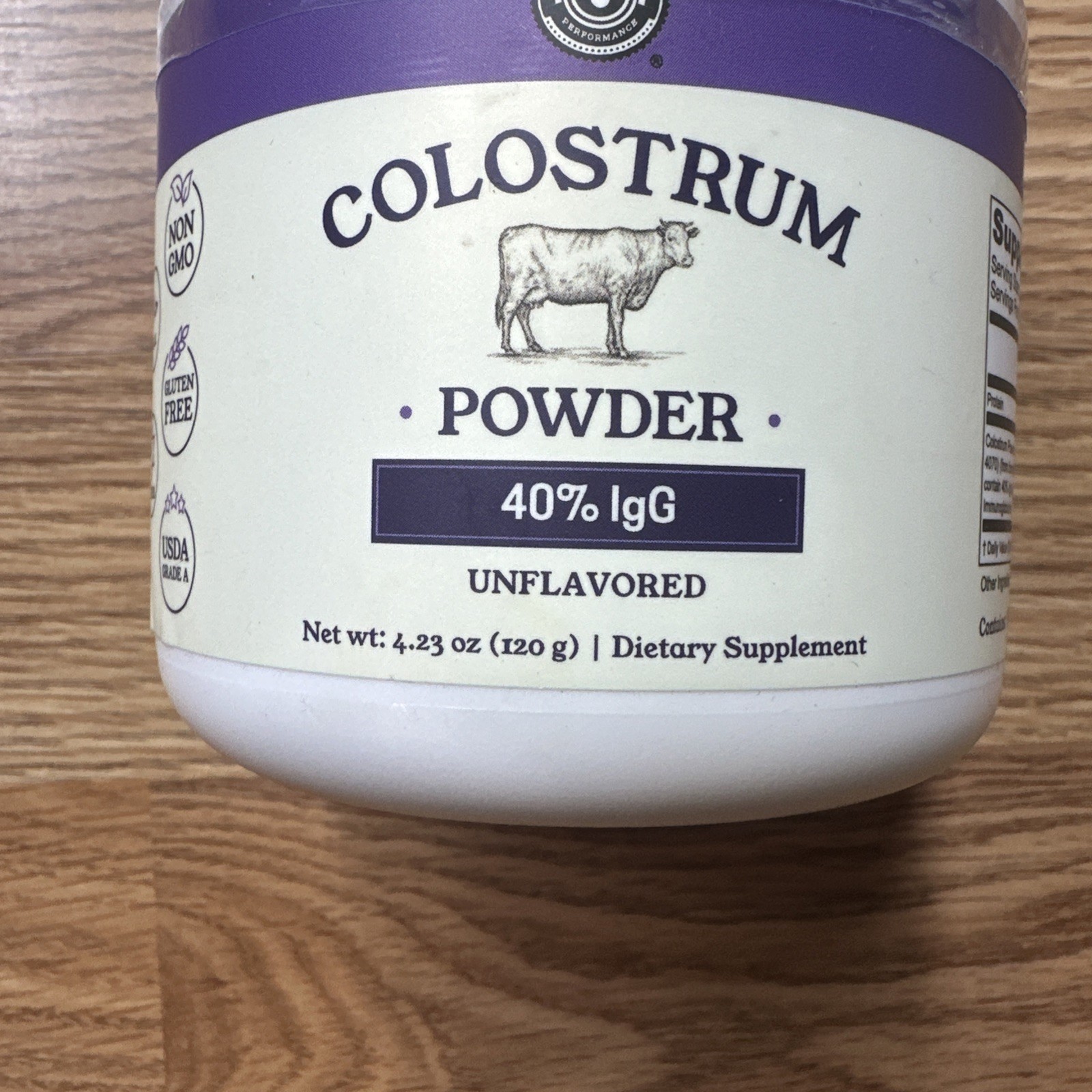 Left Coast Colostrum powder unflavored 120g whole bovine Performance New Sealed