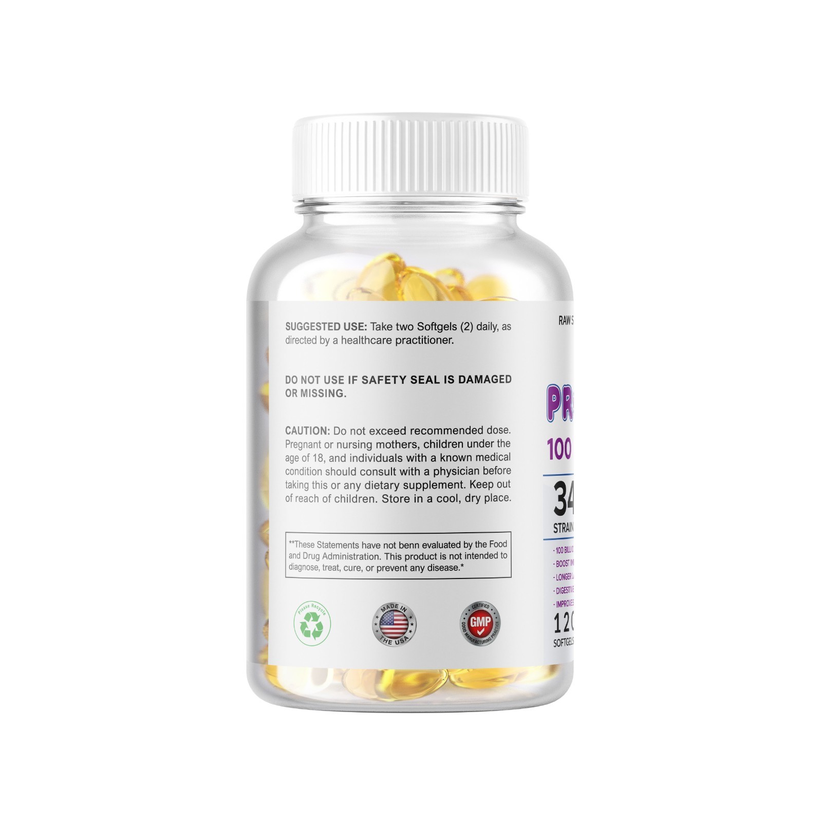 360 Softgels Probiotics 100 Billion CFU Potency Digestive Immune Health DIGESTIV