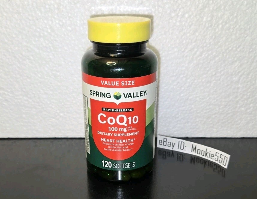 EXP 07/2028! 120ct Spring Valley CoQ10 200mg Softgels Rapid Release Value Size