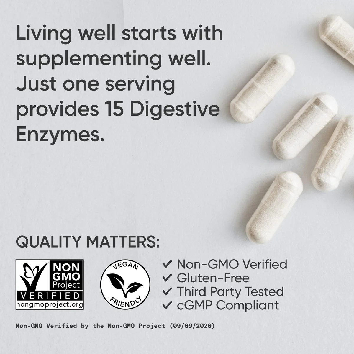 ® Digestive Enzymes with Probiotics & Ginger – Plant Based Vegan Certified Non-G