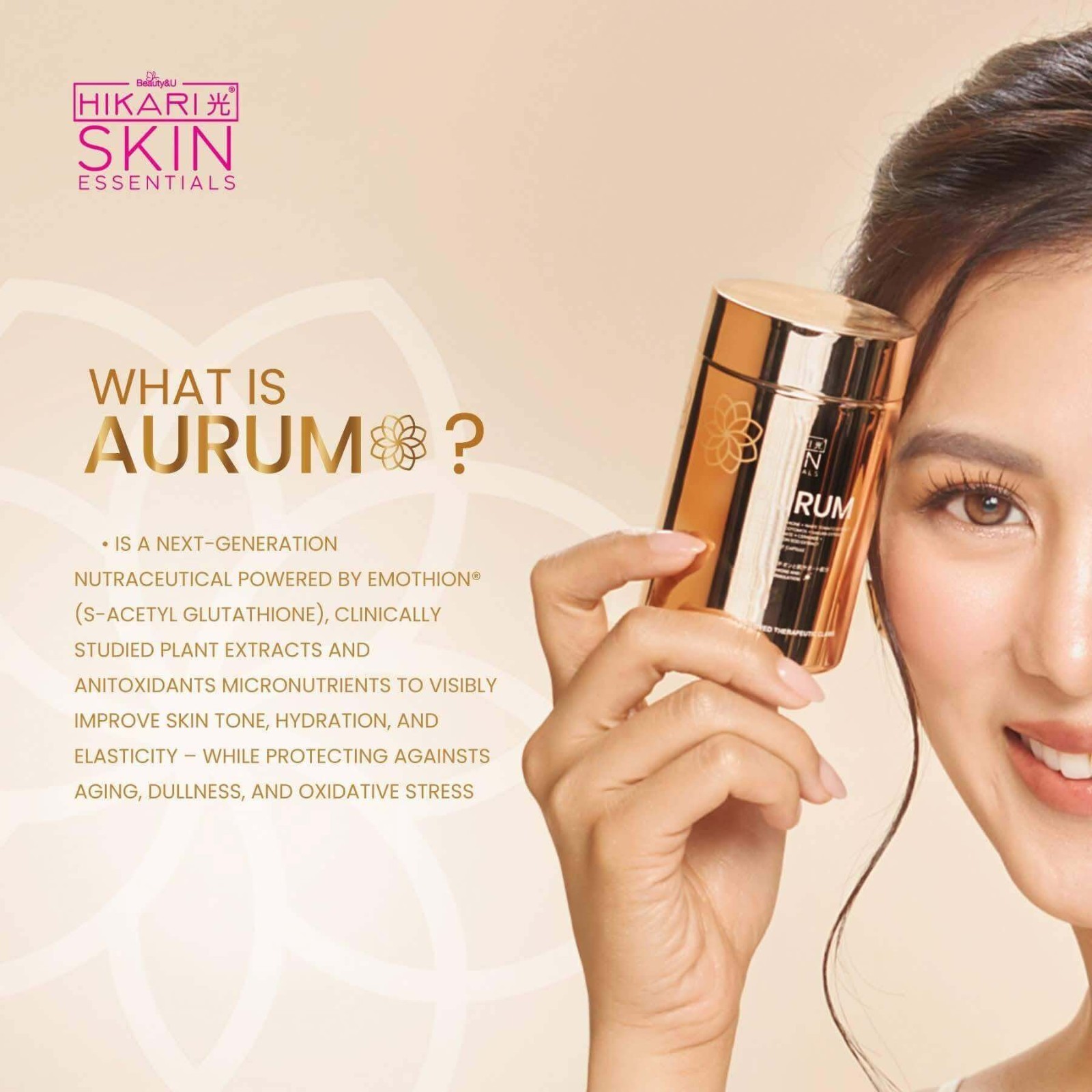 Hikari Aurum S-Acetyl Glutathione Sakura White Tomato Ceramide 30 Capsules