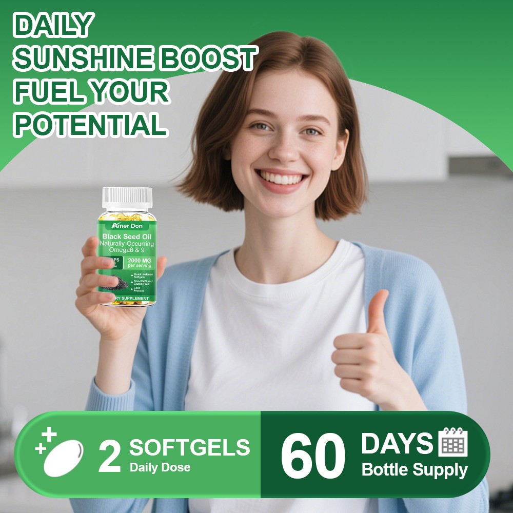 Black Seed Oil 2000mg | 120 Softgel Capsules | Nigella Sativa | Non-GMO, Vegan