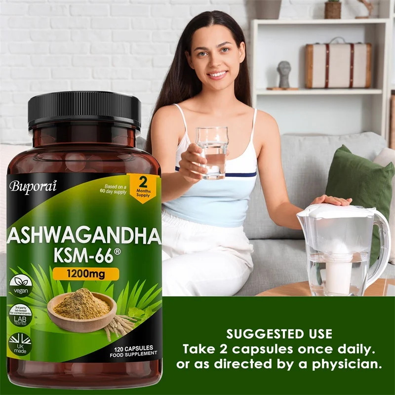 Ashwagandha KSM-66 1200mg 240pcs,For Mood, Absorption,Increase Physical Strength