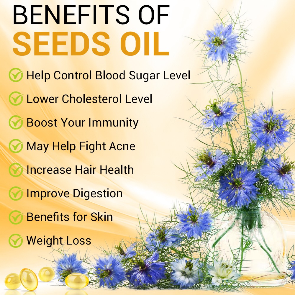 Black Seed Oil Capsules 2000mg 120 Count Softgels -Premium Cold Pressed Non-GMO