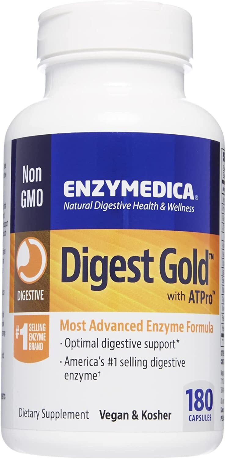 Enzymedica, Digest Gold ATPro , Optimal digestive support, 180 Capsules