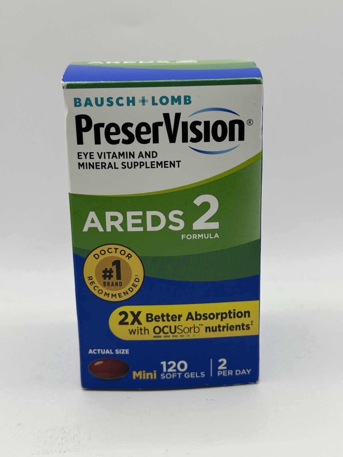 New! BB 06/2027 PreserVision Areds 2 Eye Vitamin and Mineral – 120 Softgels