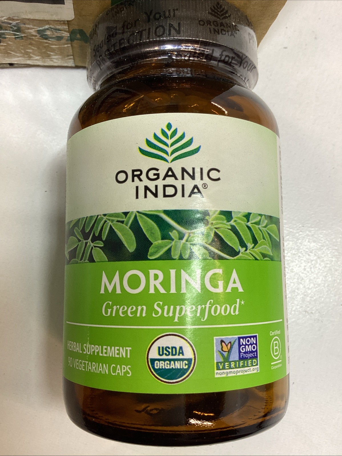 2x Organic India Moringa 90 Veggie Caps Gluten-Free Exp May2028