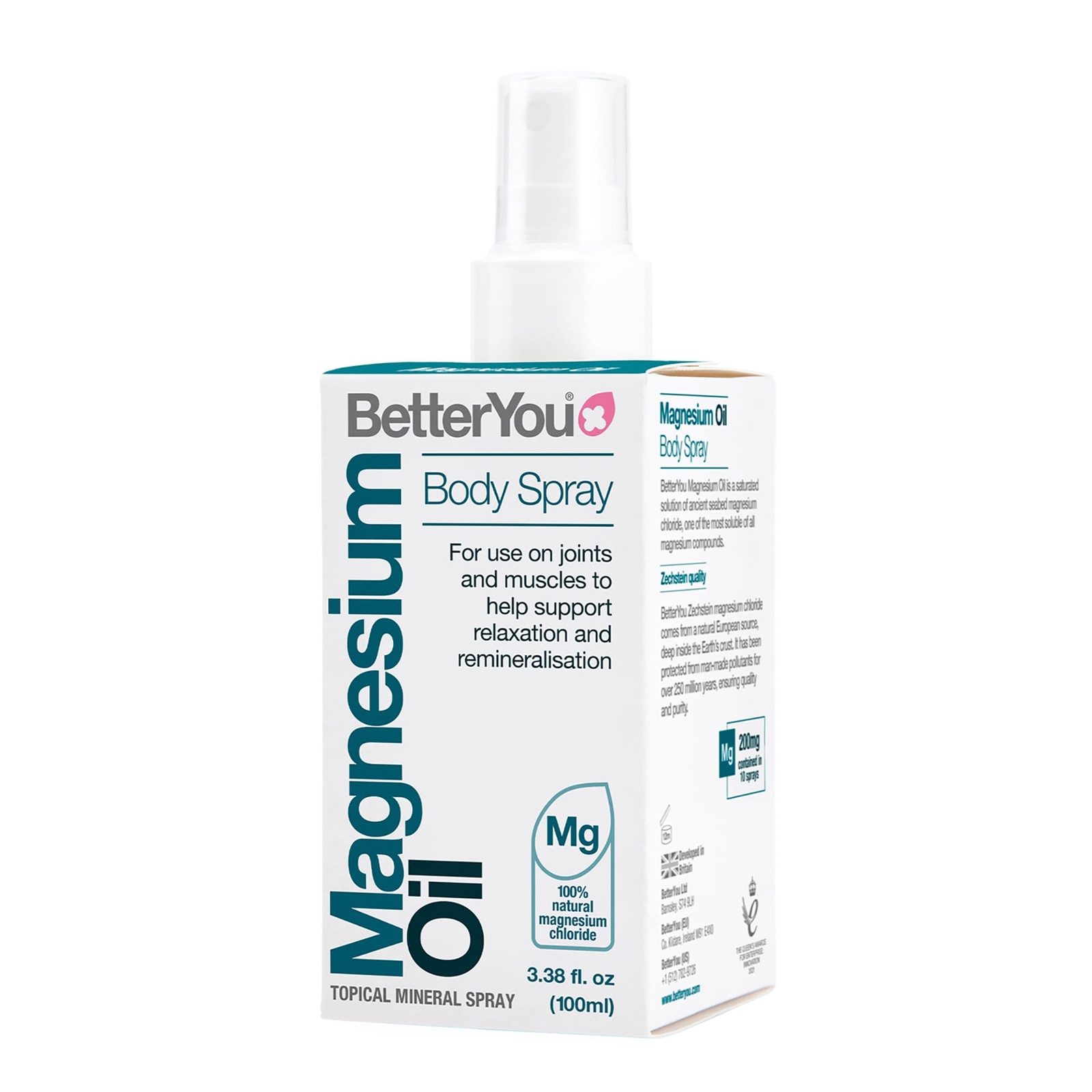 Body Spray Magnesium Supplement for Muscle Recovery and Pain Relief 3.4 Fl Oz