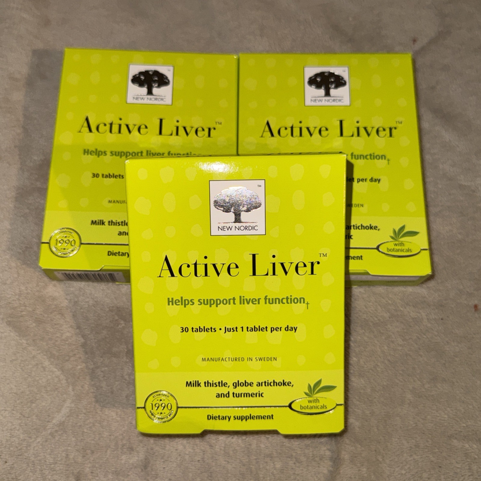 NEW NORDIC Active Liver 3 Boxes of 30 (90) Tablets, 3 Month Supply Exp 4/2029