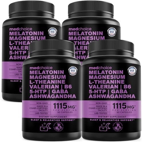 12-in-1 Melatonin Sleep Capsules Magnesium Ashwagandha 90 Count