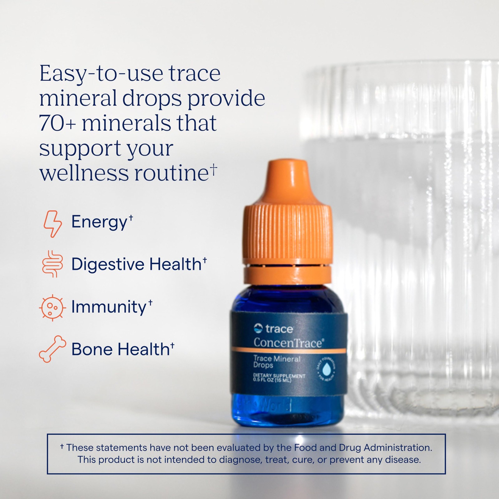 ConcenTrace Trace Mineral Drops Ionic Magnesium Potassium Keto Vegan 6 Servings