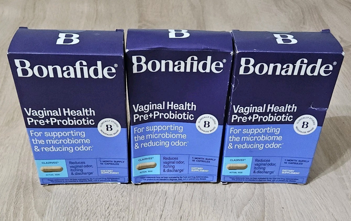 3 Boxes Bonafide Clairvee Vaginal Health Pre + Probiotic 15ct Exp 04/2027 New