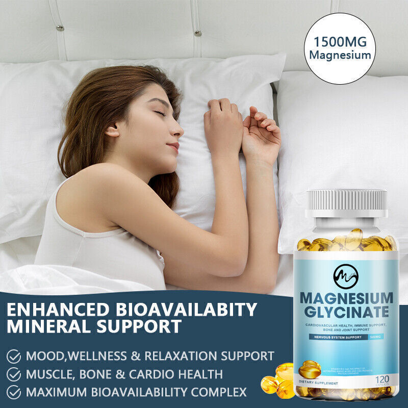 3Pack Magnesium Glycinate High Absorption,Improved Sleep,Stress & Anxiety Relief