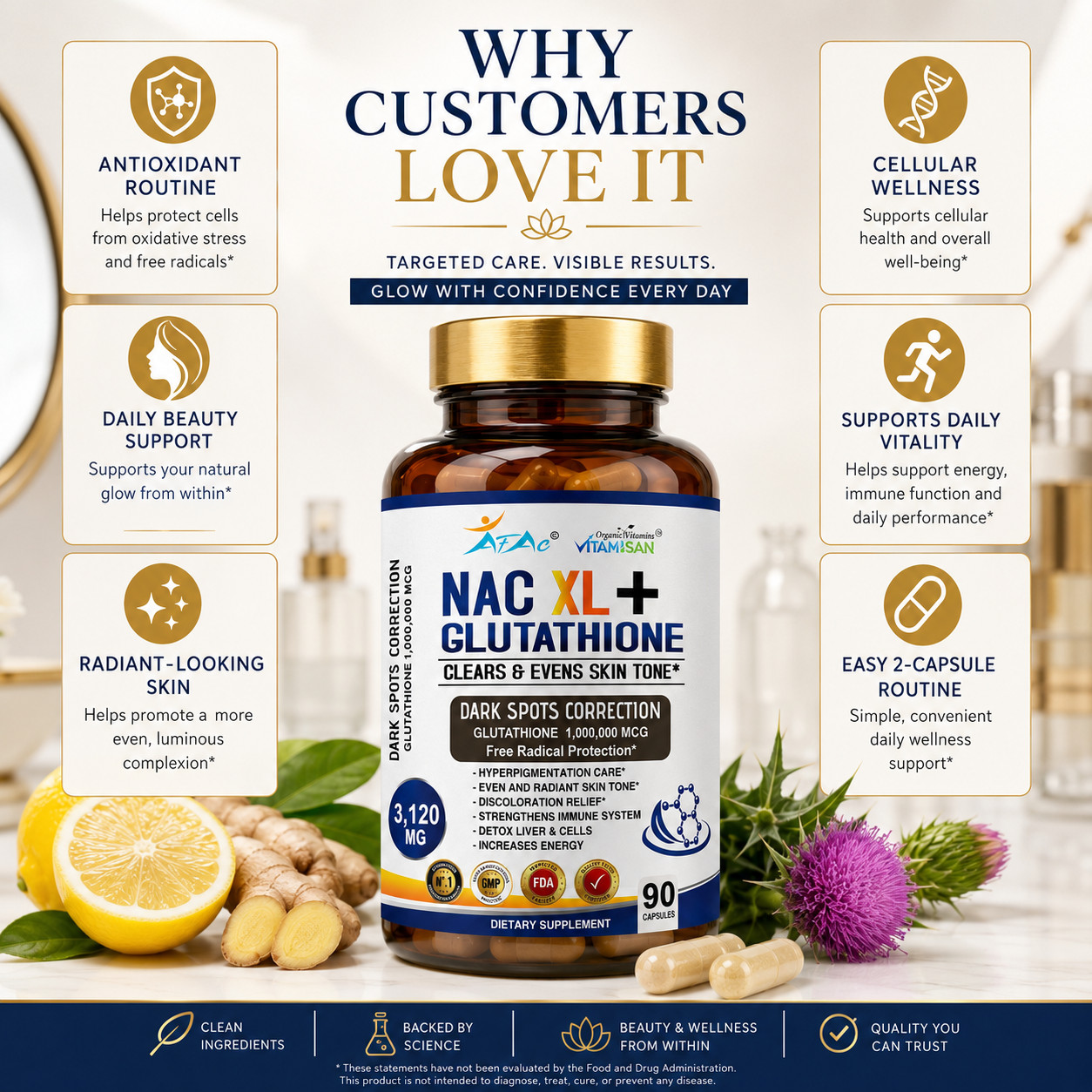 N-Acetyl L-Cysteine ( NAC) 180 CAPS Gluten free 3120Mg 2 bottles Non GMO 180 cap