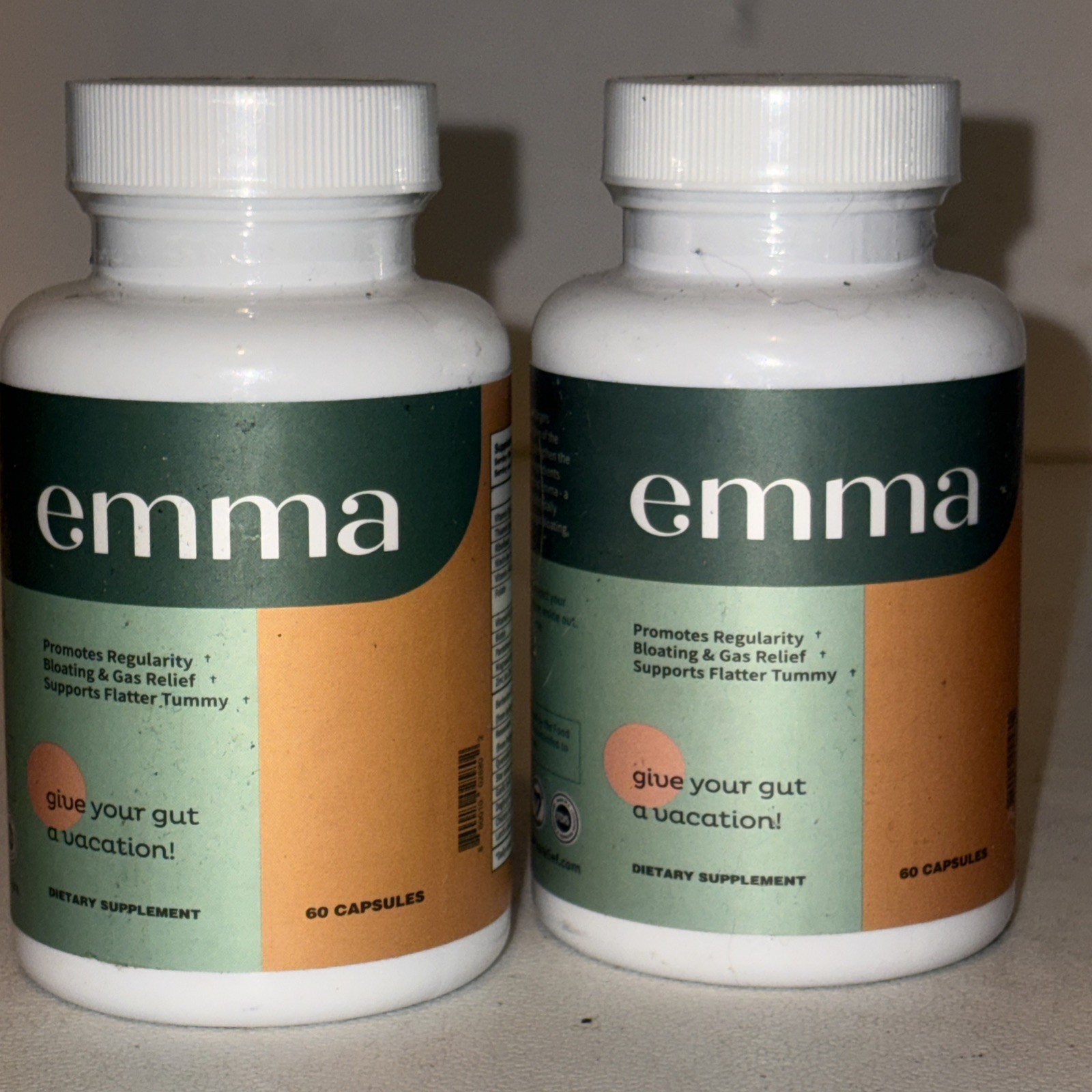 Two PK Emma Relief Supplement KETO For Gut Bloating 60ct Exp 12/26