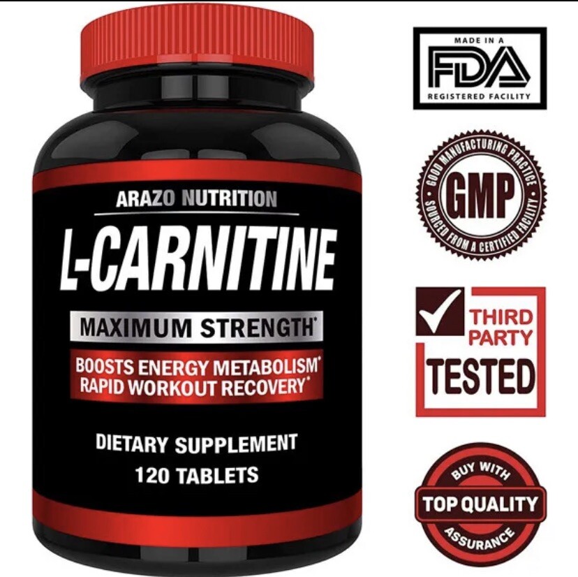 ARAZO NUTRITION L-Carnitine 1000mg Servings Maximum strength ex: 12/2024
