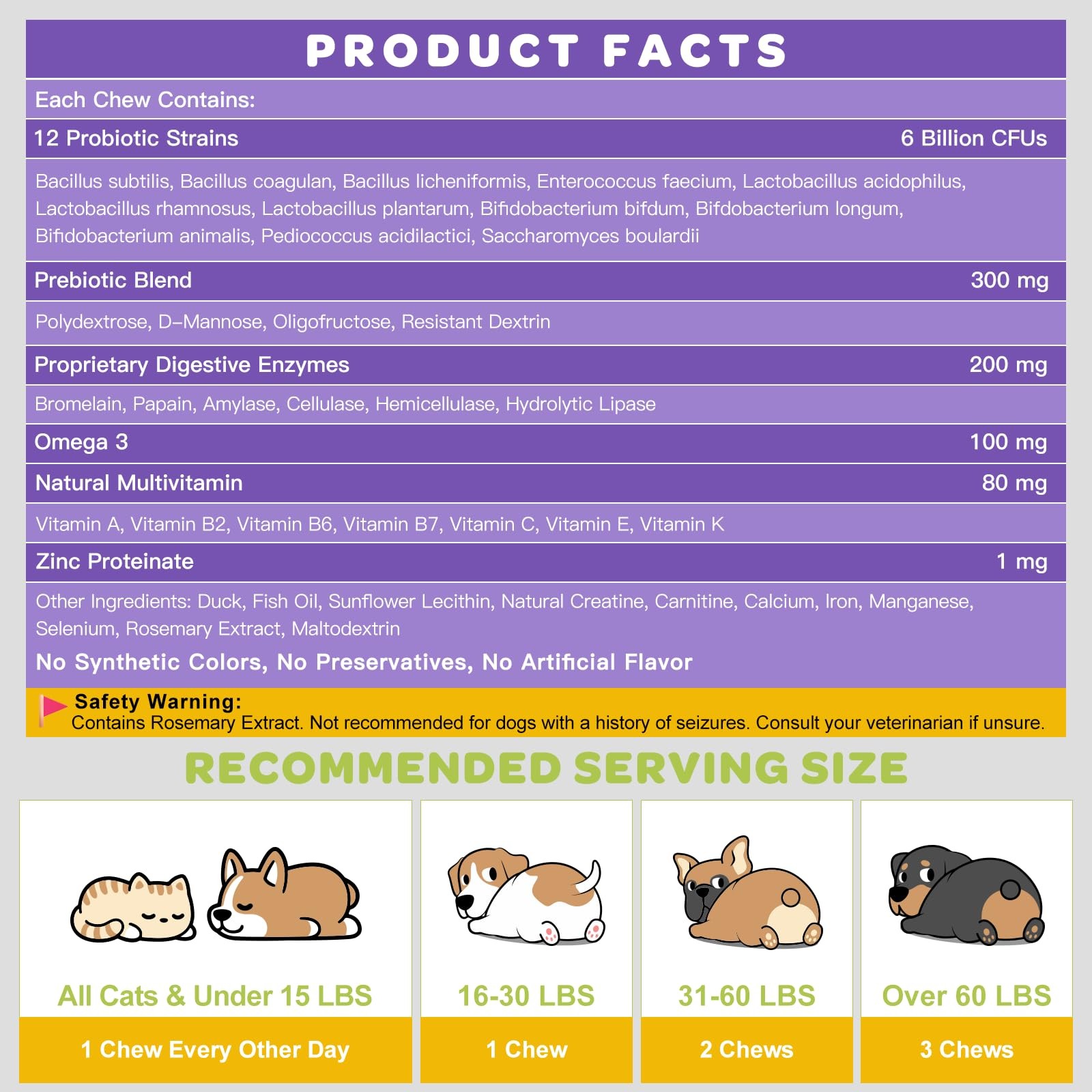 NATURE TARGET Probiotics for Dogs, Duck 120 Freeze Dried Chews, Brown