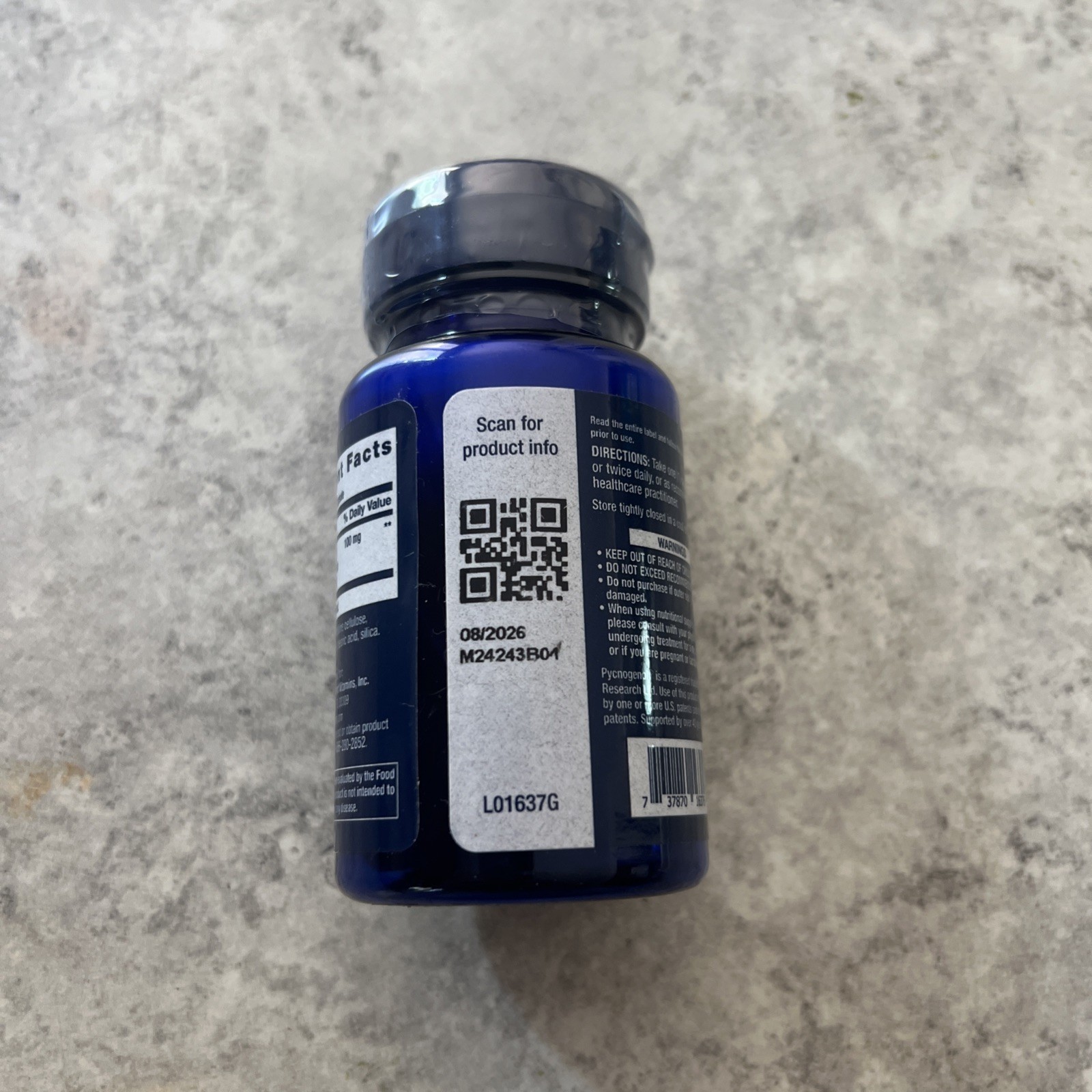 Life Extension Pycnogenol, French Maritime Pine Bark Extract EXP 08/2026