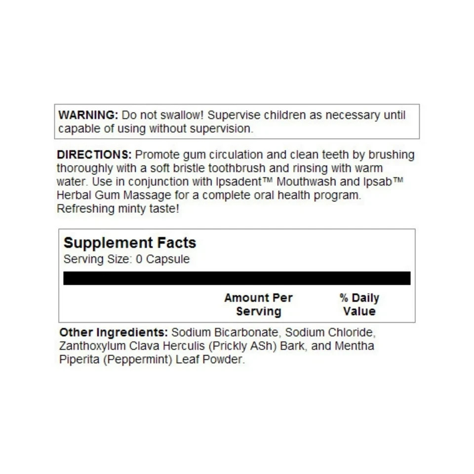Heritage Store IPSAB Tooth Powder Original Peppermint 4 oz Each (Pack of 4)