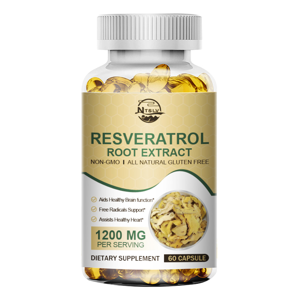 Resveratrol Capsules Maximum 1200 MG Strength Natural AntiAging Antioxidant Cap