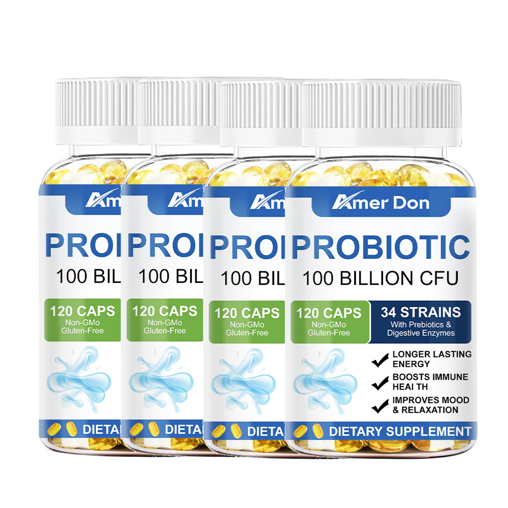 120 Capsules Probiotics Digestive Enzymes 100 Billion CFU Potency Immune Health