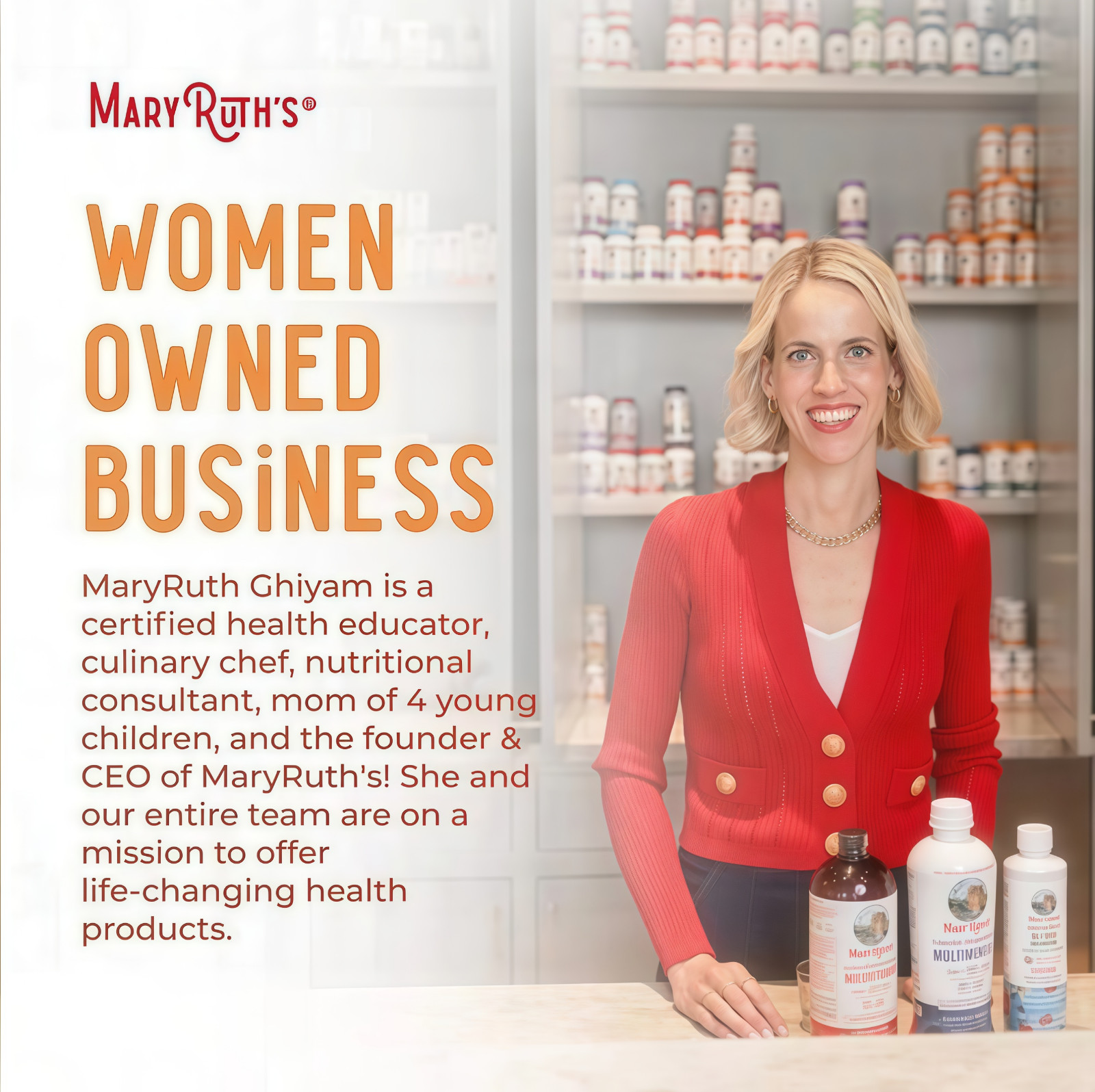 Ruth’s Mary Multivitamin + Hair Growth | 3 Pack | Peach Mango 15.22 oz brand…
